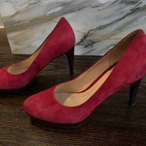 Cole Haan Red Suede Nike Air Heels
